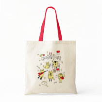 CATS ON FIRE Economy Grocery Tote Canvas Bags