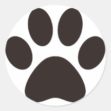 CAT'S_PAW ROUND STICKERS