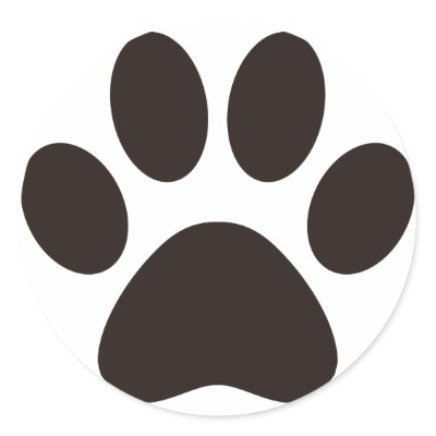 CAT'S_PAW ROUND STICKERS by auraclover