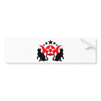 Cats Pentagram Bumper Sticker