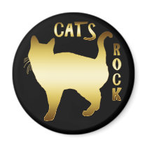 CATS ROCK FRIDGE MAGNET