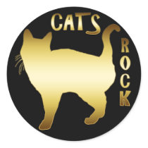 CATS ROCK ROUND STICKERS