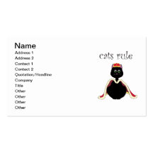 Cats Rule Business Card Templates