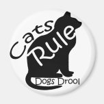 Cats Rule Fridge Magnet