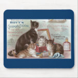 Cats Selling Cologne Victorian Trade Card mousepads