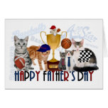 Cats Sport Themed Father's Day Card