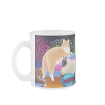 Cats Take Over the Clean Laundry Frosted Mug