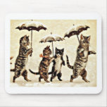 Cats With Umbrellas Mousepads