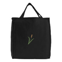 Cattail Embroidered Bag