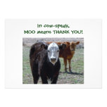 Cattle Calves - Western Thanks for Baby Gift Invites
