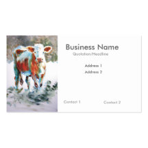 Cattle Cow Farmer Business Cards