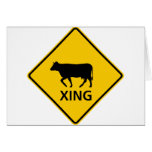 Cattle Crossing Highway Sign
