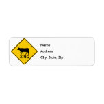 Cattle Crossing Highway Sign Labels