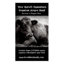 Cattle Ranch or Farm Beef Business Business Card Templates