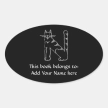 Catty Letter N Sticker