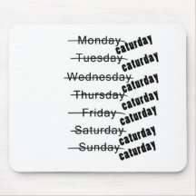 Caturday Everyday Funny Mousepads