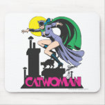Catwoman et rose de logo tapis de souris