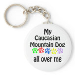 Caucasian Mountain Dog Walks Design Key Chain