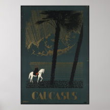 Caucasus Vintage Travel Poster Ad Retro Prints