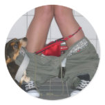 Caught with My Pants Down Again, Cute Puppy Dog stickers