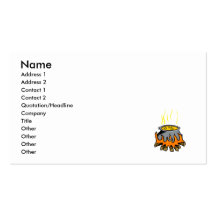 Cauldron on fire business cards