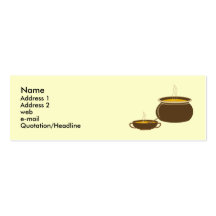 Cauldron with soup business card templates