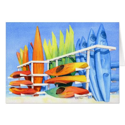 Causeway Kayaks by BarbaraBayerArt