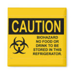 caution08 Biohazard Refrigerator Magnets