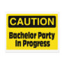 Caution Bachelor Party In Progress Postcard