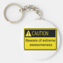 Caution: Beware of Extreme Awesomeness Key Chains
