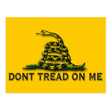 CAUTION "Don't Tread On Me" FLAG Post Cards