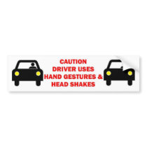 Caution Driver Uses Hand Motions