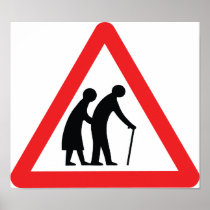 CAUTION Elderly People ... UK Traffic Sign