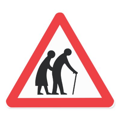 CAUTION Elderly People ... UK Traffic Sign by globetrotters