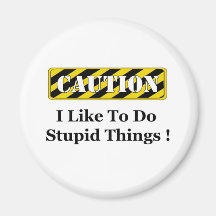 Caution Full Refrigerator Magnets