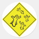 Caution Ghosts Sticker