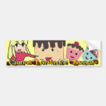 Caution I brake for Chocolate Chibi - Customized bumper stickers