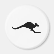 Caution Kangaroo Fridge Magnets