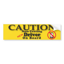 Caution New Driver Bumper Stickers