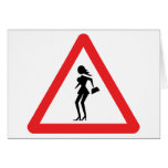 Caution Prostitute (Attenzione Prostitute) Greeting Card