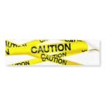 Caution Tape Bumper Sticker