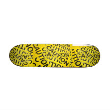 caution tape skate board