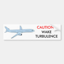 CAUTION!! WAKE TURBULENCE BUMPER STICKERS