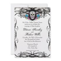 Cavaleras Muerte Skull and Flourishes Invite