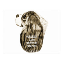 Cavalier King Charles Spaniel Antique Profile Post Cards