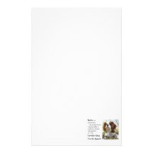 Cavalier King Charles Spaniel Art Love Is Personalized Stationery