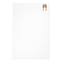 Cavalier King Charles Spaniel Cartoon Stationery Paper