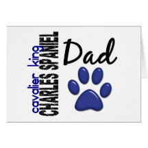 Cavalier King Charles Spaniel Dad 2 Greeting Card