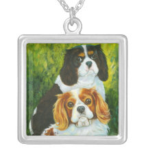 Cavalier King Charles Spaniel Pair Necklace Gift
