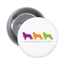 Cavalier King Charles Spaniels Colour My World Pinback Button